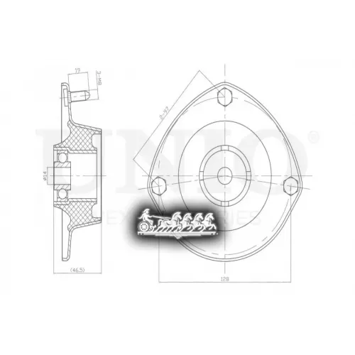 Опора Амортизатора Daewoo Lanos 97- Перед. UNIO 