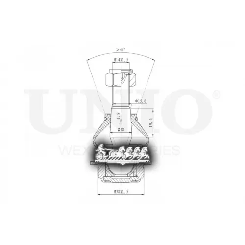 Опора Шаровая Psa C4/308 07- Перед.нижн. UNIO 