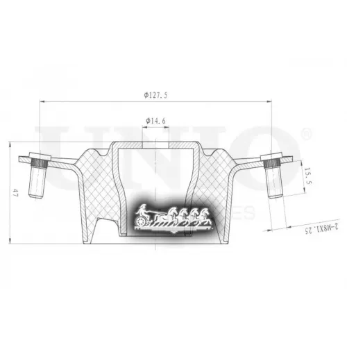 Опора Амортизатора Daewoo Nubira 97- Перед. UNIO 