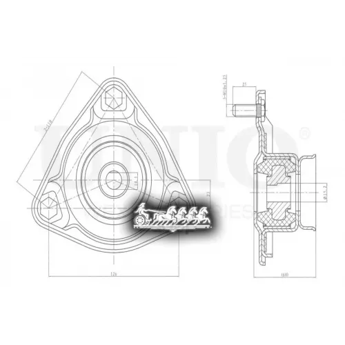 Опора Амортизатора Kia/Hyundai Ceed/Elantra 06- Перед. UNIO 
