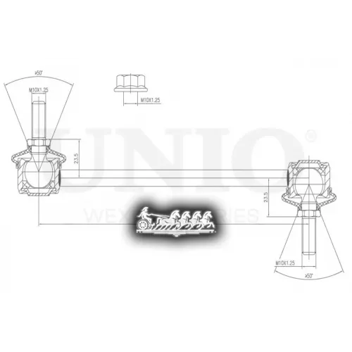 Тяга Стабилизатора Hyundai/Kia Sonata/Magentis 00- Задн. UNIO 