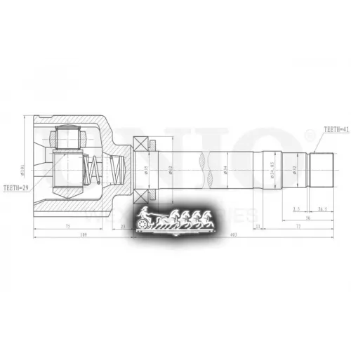 Шрус Psa/Fiat Boxer/Ducato/Jumper 06- Внутр. UNIO 