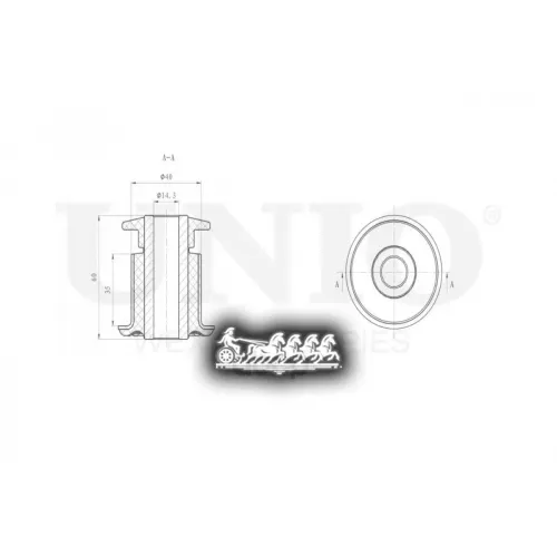 Сайлентблок Рычага Vag Touareg/Q7/Cayenne 02- Перед.нижн. UNIO 