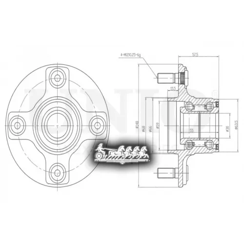 Ступица Колеса Nissan Almera/Primera 96- Задн. Без Abs UNIO 