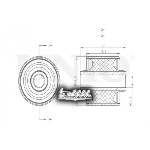 Сайлентблок Рычага Kia/Hyundai Sorento/H1 97- Задн.верх. UNIO 
