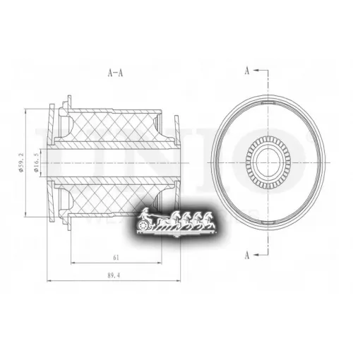 Сайлентблок Рычага Toyota/Lexus Land Cruiser Prado/Gx 09- Задн.перед.нижн. UNIO 
