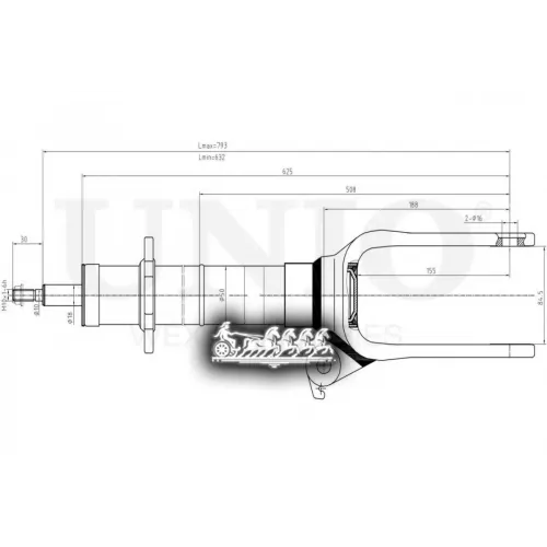 Амортизатор Mb M(W164) Газ.перед. UNIO 