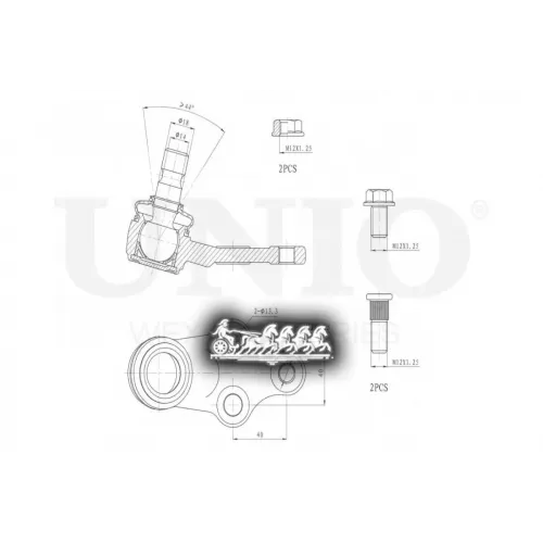 Опора Шаровая Kia/Hyundai Sportage/Ix35 10- Перед.нижн. UNIO 