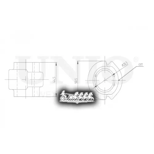 Втулка Стабилизатора Vag Passat/A4/A6 94- Перед. UNIO 