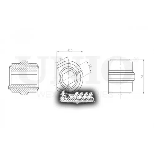 Втулка Стабилизатора Psa 308/C4 00- Перед. UNIO 