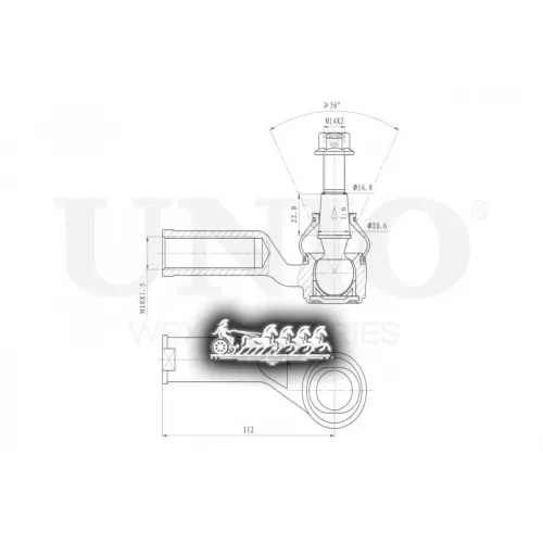 Наконечник Рулевой Тяги Ford/Land Rover/Volvo Mondeo/Freelander/Xc60 06- Прав. UNIO 