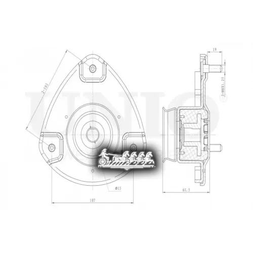 Опора Амортизатора Hyundai Accent 05- Перед.лев. UNIO 