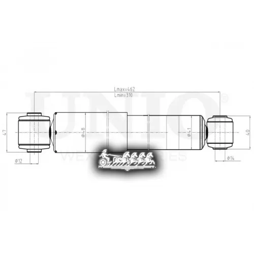 Амортизатор Opel Vectra/Signum 02- Газ.задн. UNIO 