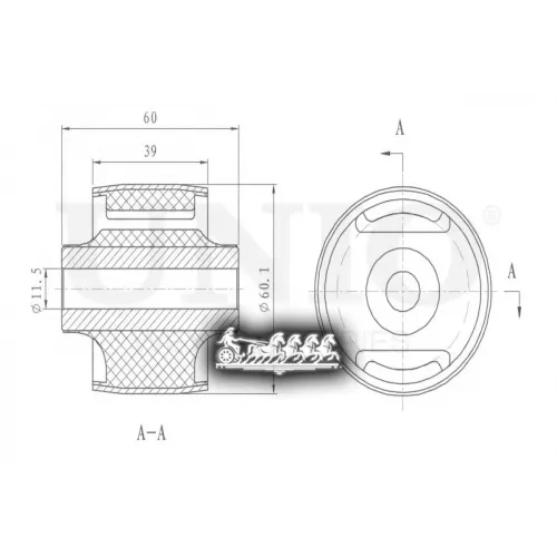 Сайлентблок Балки Nissan Almera 00- Задн. UNIO 
