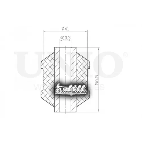 Сайлентблок Chevrolet Aveo 03- Задн. UNIO 