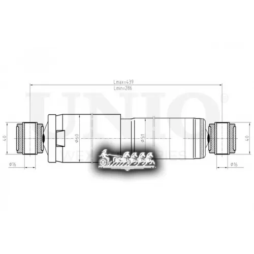 Амортизатор Psa/Fiat Boxer/Ducato/Jumper 06- Газ.задн. UNIO 