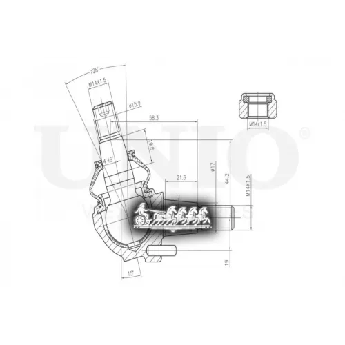 Опора Шаровая Mb E(W210/211)/C(W202) Перед.нижн. UNIO 