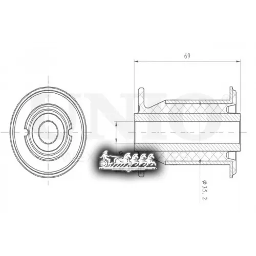 Сайлентблок Рычага Ford/Jaguar Mondeo/X-Type 00- Перед.нижн. UNIO 