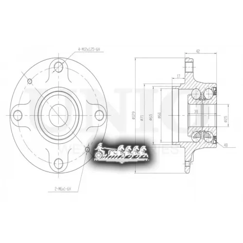 Ступица Колеса Psa C4/307 00- Задн. С Abs UNIO 
