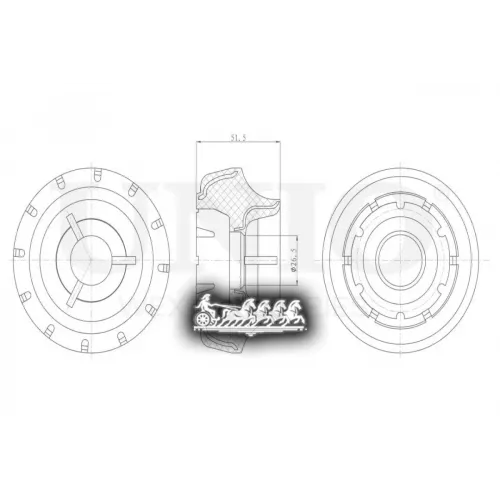 Опора Амортизатора Vw/Ford Passat/Polo/Galaxy 88- Перед. UNIO 