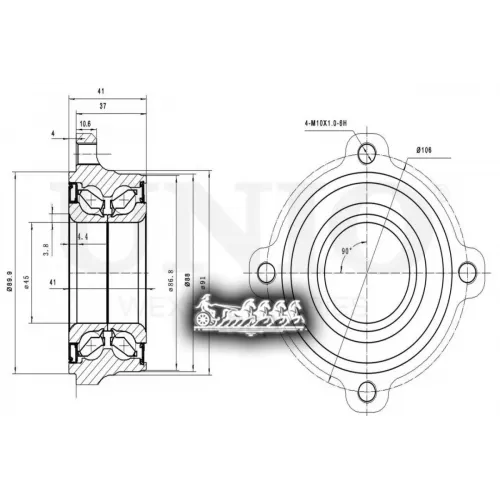 Ступица Колеса Bmw 5(E39/60) Задн. С Abs UNIO 