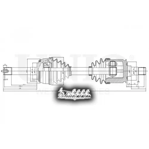 Привод В Сборе Toyota/Lexus Land Cruiser/Lx 98- Перед.лев./Прав. UNIO 