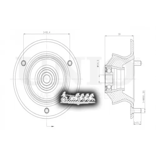 Опора Амортизатора Bmw 5(E39) Перед. UNIO 