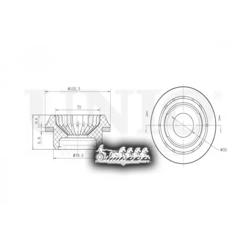 Опора Амортизатора Psa 207/C3 06- Перед. UNIO 
