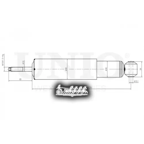 Амортизатор Opel Corsa/Tigra 82- Газ.задн. UNIO 