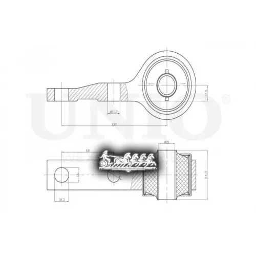 Сайлентблок Рычага Nissan Primera 01- Задн.перед.нижн. UNIO 