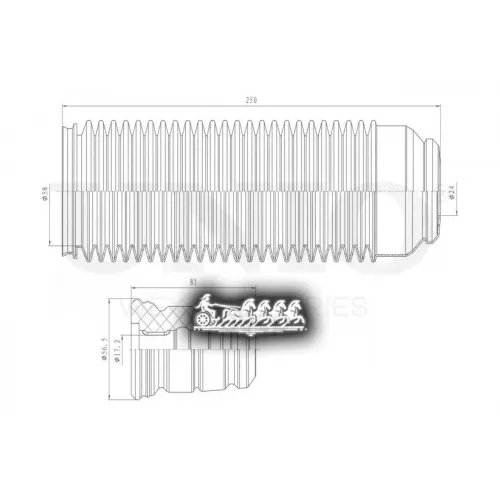 Пыльник+Отбойник Амортизатора Suzuki Sx4 06- UNIO 