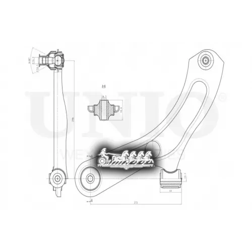 Рычаг Suzuki/Opel Swift/Splash/Aglia 05- Перед.нижн.лев. UNIO 