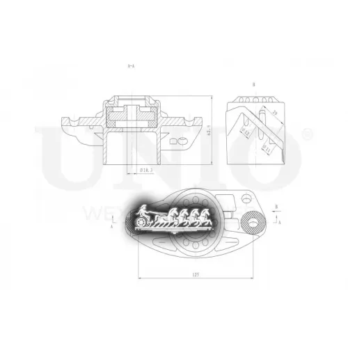 Опора Амортизатора Vag Tiguan/Passat/Octavia 04- Задн. UNIO 