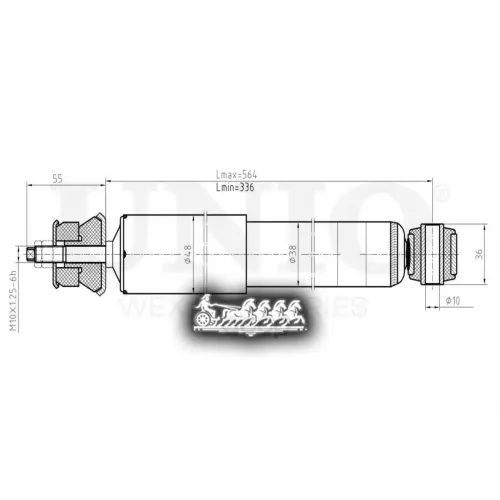 Амортизатор Opel Ascona 81- Масл.задн. UNIO 