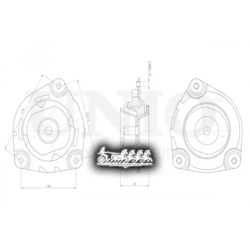 Опора Амортизатора Nissan Note/Tiida 02- Перед.лев. UNIO 