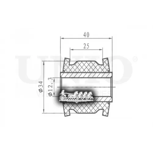 Сайлентблок Suzuki/Honda Liana/Odyssey 01- Нижн.задн. UNIO 