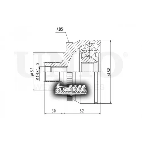 Шрус Vag Passat/A4/A6 94- Внеш. UNIO 