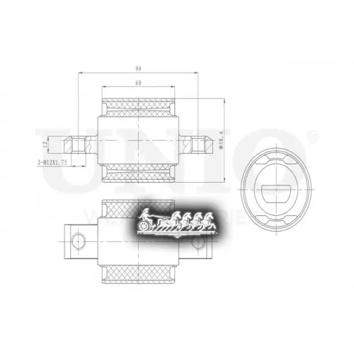 Сайлентблок Рычага Volvo Xc90 02- Перед.нижн. UNIO 