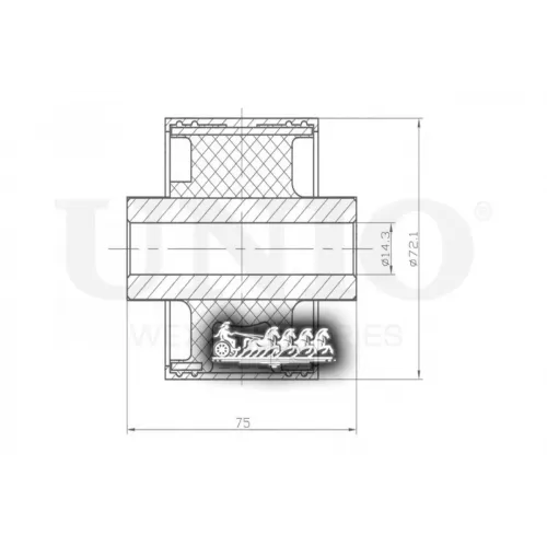 Сайлентблок Рычага Nissan Teano/Primera 07- Задн.перед.нижн. UNIO 