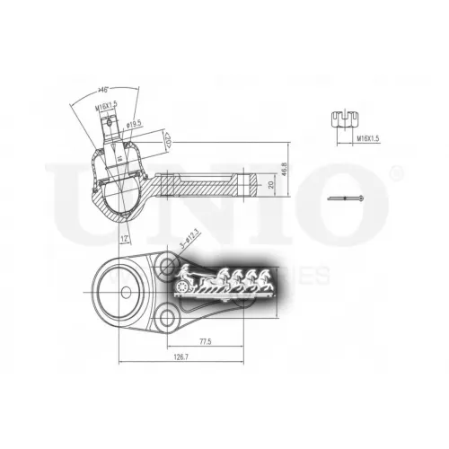 Опора Шаровая Mitsubishi Pajero 00- Перед.нижн. UNIO 