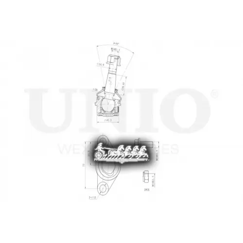Опора Шаровая Volvo Xc90/S60/V70 99- Перед.нижн. UNIO 