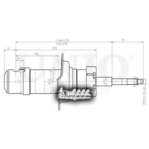 Амортизатор Hyundai/Kia Sonata/Magentis 99- Газ.перед. UNIO 