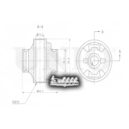 Сайлентблок Рычага Toyota/Lexus Camry/Highlander/Rx 07- Задн.перед.нижн. UNIO 