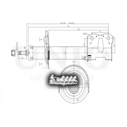Амортизатор Mitsubishi Colt 04- Газ.перед.лев. UNIO 