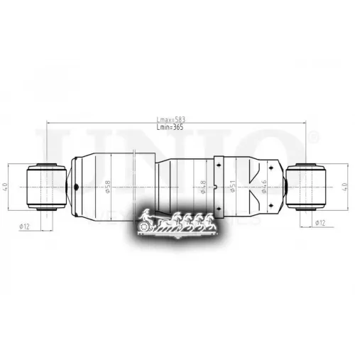 Амортизатор Vw Amarok 09- Газ.задн. UNIO 