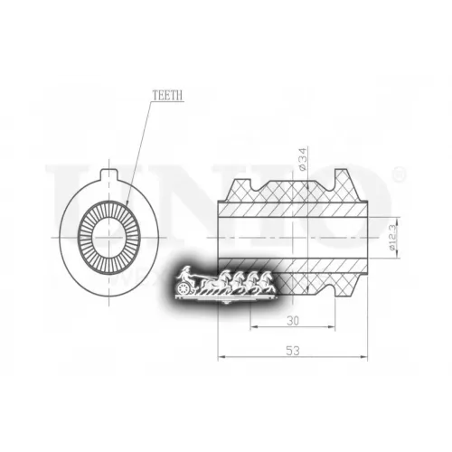 Сайлентблок Рычага Toyota/Ram Yaris/3500 99- Перед.нижн. UNIO 