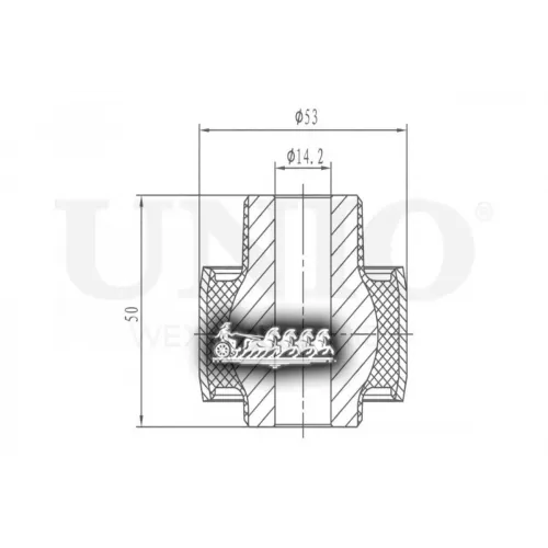 Сайлентблок Рычага Volvo S60/80/V70 98- Задн.перед.нижн. UNIO 