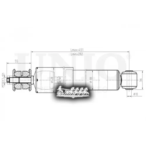 Амортизатор Opel Corsa 00- Газ.задн. UNIO 