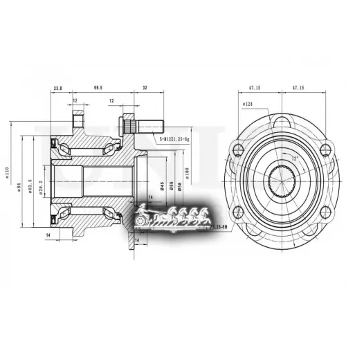 Ступица Колеса Subaru Forester/Impreza 05- Задн. С Abs UNIO 