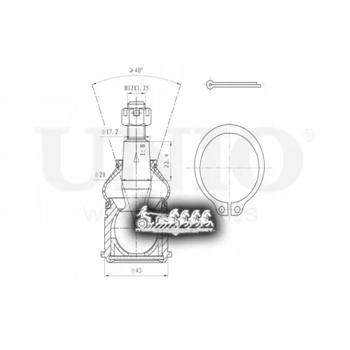 Опора Шаровая Honda Accord 03- Перед.нижн. UNIO 